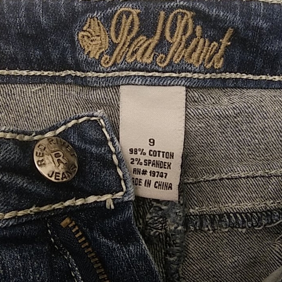 Red Rivet Jeans - Picture 2 of 3